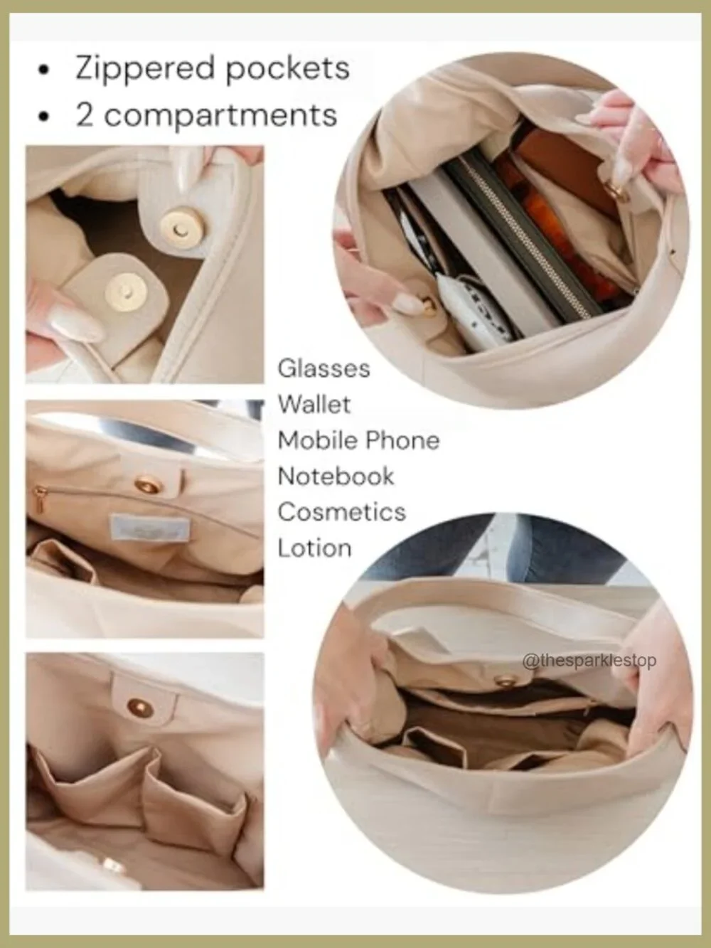 Vegan Leather Hobo Bag with Zippered Pocket, Slouchy Shoulder Strap Purse